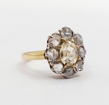 Bague marguerite antique or