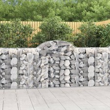 Paniers à gabions arqués 5 pcs 200x50x100/120 cm fer galvanisé gabion vidaXL