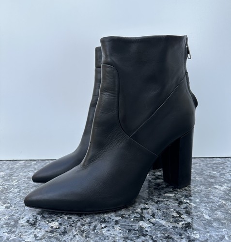 Iro black leather heeled - black,
