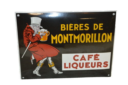 Plaque émaillée bieres - émaillée,