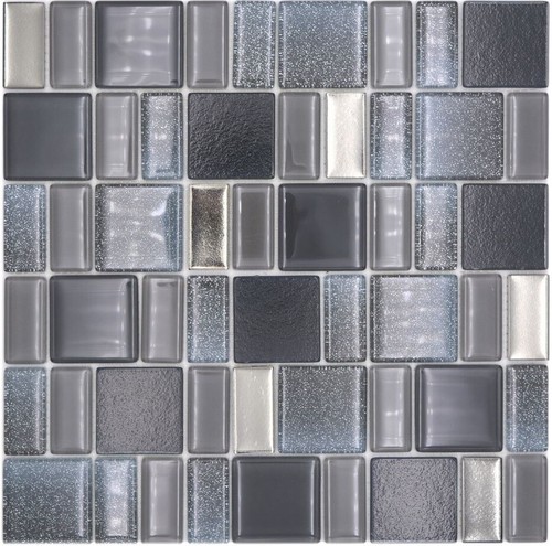 Pâte verre gris miroir - de,