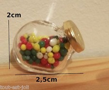 bocal avec bonbons miniature