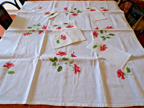 Nappe lin blanc 6 - 🌸nappe, en