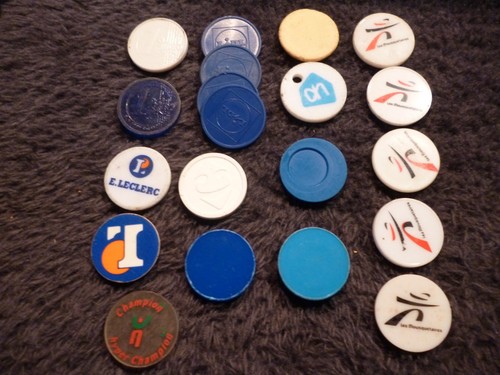 Lot jetons de caddie - lot,