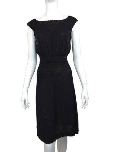 Robe noire coton - en, tricoté
