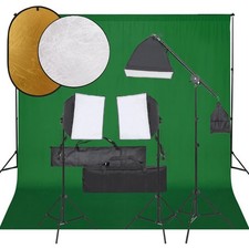 Kit de Studio Photo Éclairage Toile de Fond et Réflecteur Photographie vidaXL