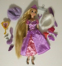 k12/ Poupée Disney princesse Raiponce avec robe accessoires 2 couronnes - TTBE