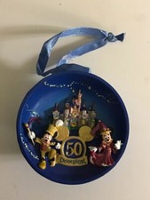 2005 Disneyland 50th Anniversary 3D Sculpted Half Circle Ornament New w/ Tag