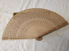 Éventail Asiatique du Japon en bois  20 cm de haut 