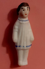 F. Allemande BAIGNEUR BRUN CHEMISE Hr 3cm Biscuit visage décoré filet bleu