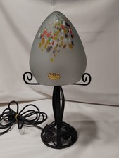 LAMPE ART DECO PIED FER FORGE