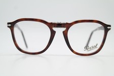 Vintage Lunettes Persol RENE 3345-V Klappbrille Braun Argent Ovale Monture