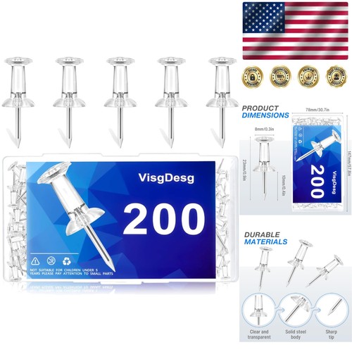 200 clear decorative push - 200,