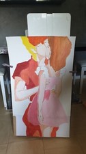 Tablau  Embrasse-moi Lucile amour et ropeinture acrylique sur papie 90x64 