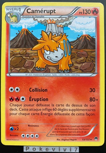 Carte pokemon camerupt 122 - pokemon,