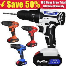 2025 21V Perceuse Visseuse à Percussion Sans Fil Rechargeable Led Avec 4 Couleur