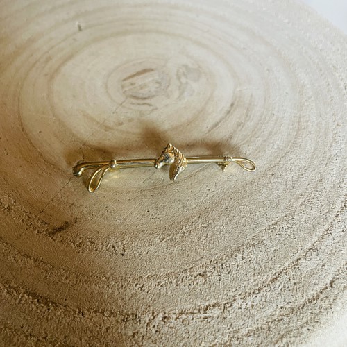 Broche équestre tête - , de