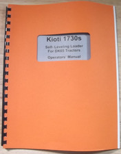 KIOTI 1730S Auto Niveau Chargeur Opération & Entretien Manuel Livre DK65