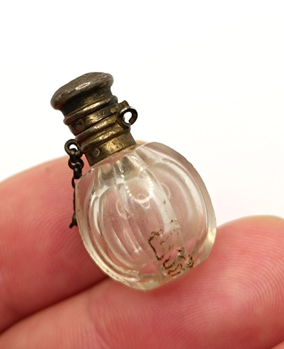 Flacon parfum miniature - , argent