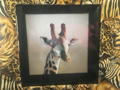 Giraffe shadow box - giraffe , wall