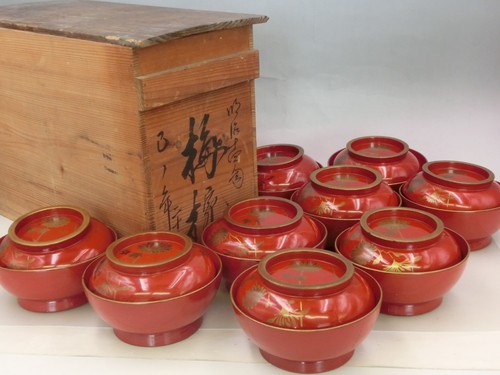 Ancien japonais bois soupe - ancien,