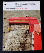 Brochure Sperry New Holland Ramasseuse-presse 378 , 1981