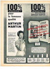 PUBLICITE ADVERTISING   1960    ARTHUR MARTIN   réfrigérateur