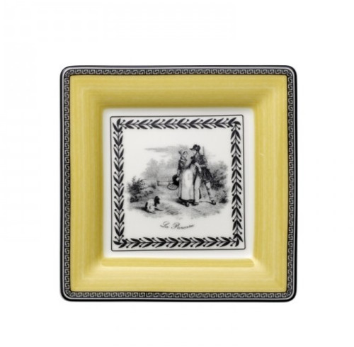 Assiette carrée porcelaine - carrée,