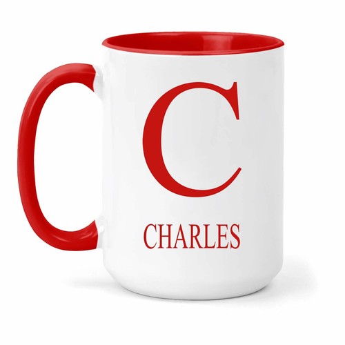 Charles nom initiales tasse - nom,