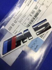 LOGO BMW M5 M GRIS Anthracite F10 F90 E60 E61 BADGE ORIGINAL 51128055967 10x2 cm