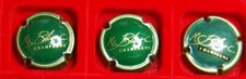 3 Plaque de muselet de champagne Blin et C