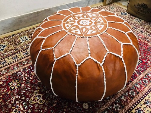 Tabouret marocain cuir - marocain, en