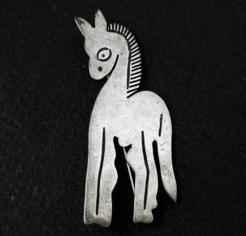 Vintage broche âne argent - vintage,