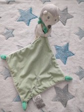 Doudou hérisson blanc gris vert Mots d'Enfants mouchoir etat neuf