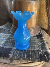 Petit Vase Soliflore Napoléon III Bleu Opaline 