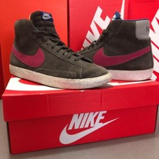 Nike Blazer Mid Vintage Baskets Gris Bordeaux 539930-002 Size 38 EU 5,5Y US 5 UK