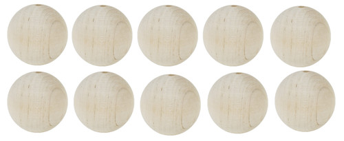 Lot perles bois 42mm - 10, –