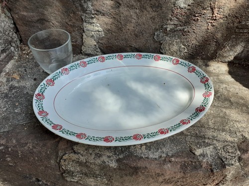 Ancien plat ovale moulin des - plat,