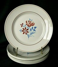 6 assiettes plates en faïence