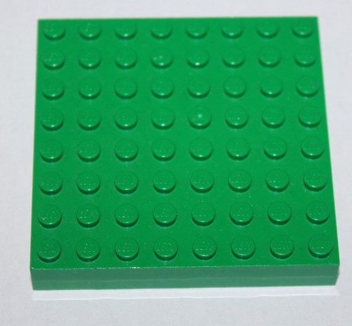 Lego green brick epaisse - lego, 8x8