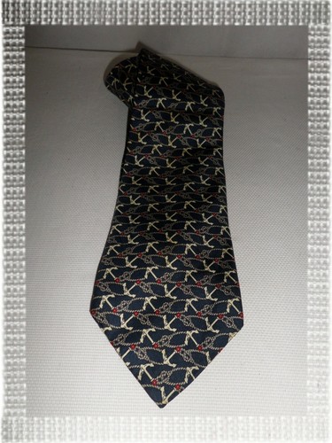 Cravate fantaisie bleu blanc - cravate,