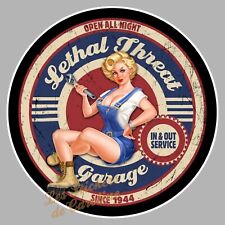 STICKER PIN UP GARAGE USA