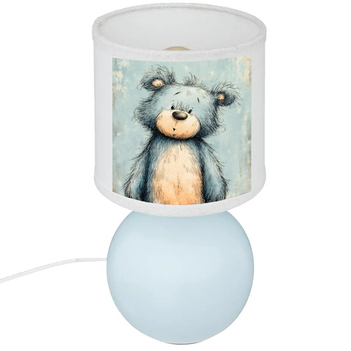 Lampe chevet kids bleu bebe - de,