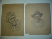 2 DESSINS BRETONS SIGNES PAR