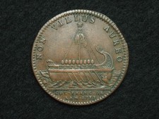 JETON CUIVRE ROUGE fm. - LOUIS XV - 1755 - COLONIES FRANÇAISES D'AMÉRIQUE    (n3