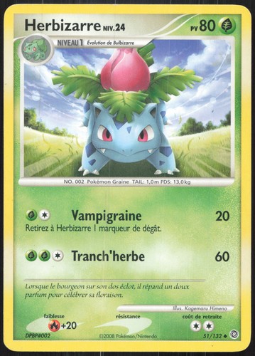 Carte pokémon herbizarre - pokémon,