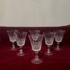 6 verres à vin rouge cristal