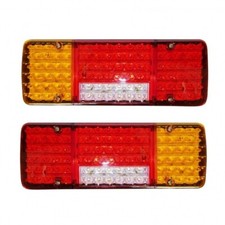 Paire 98 LED 24V Feux Arrière À LED Lampe 5 Fonctions Remorque Caravane Camion