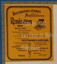 MACHINE A ECRIRE REMINGTON N° 7  publicité 1897 advert 