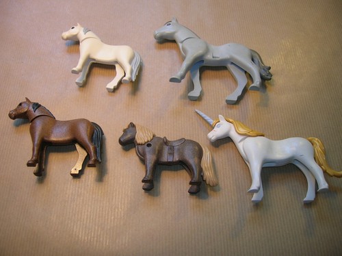 Lot horses playmobil 081 - lot, 5